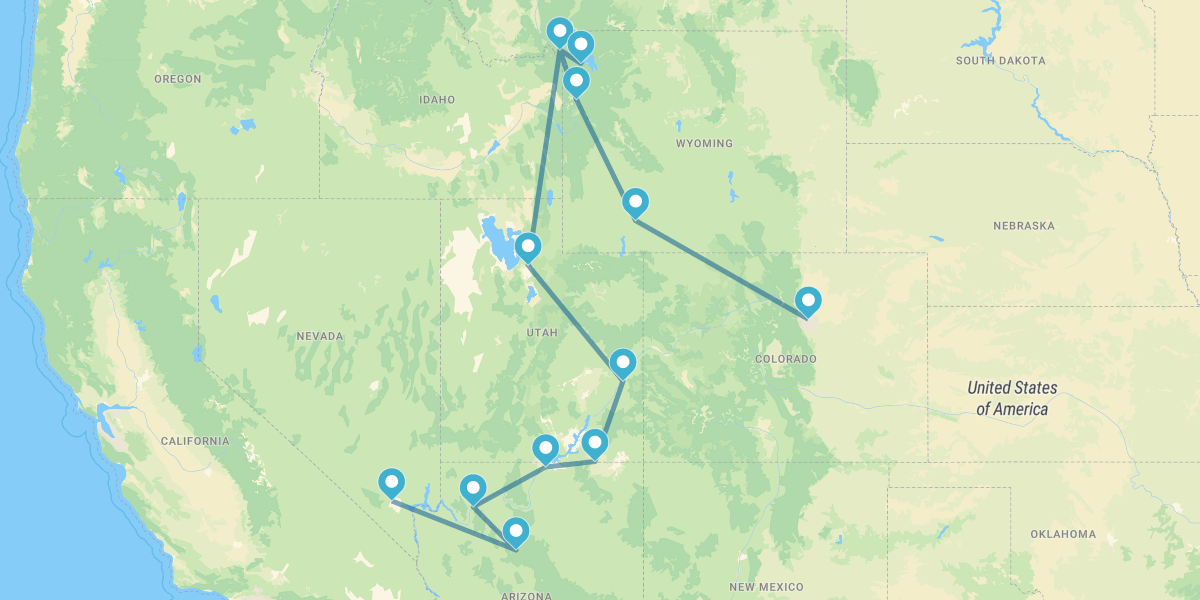 Ruta por los Grandes Parques del Oeste Americano