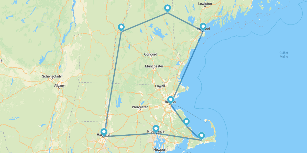 Ruta por el Nordeste de Estados Unidos