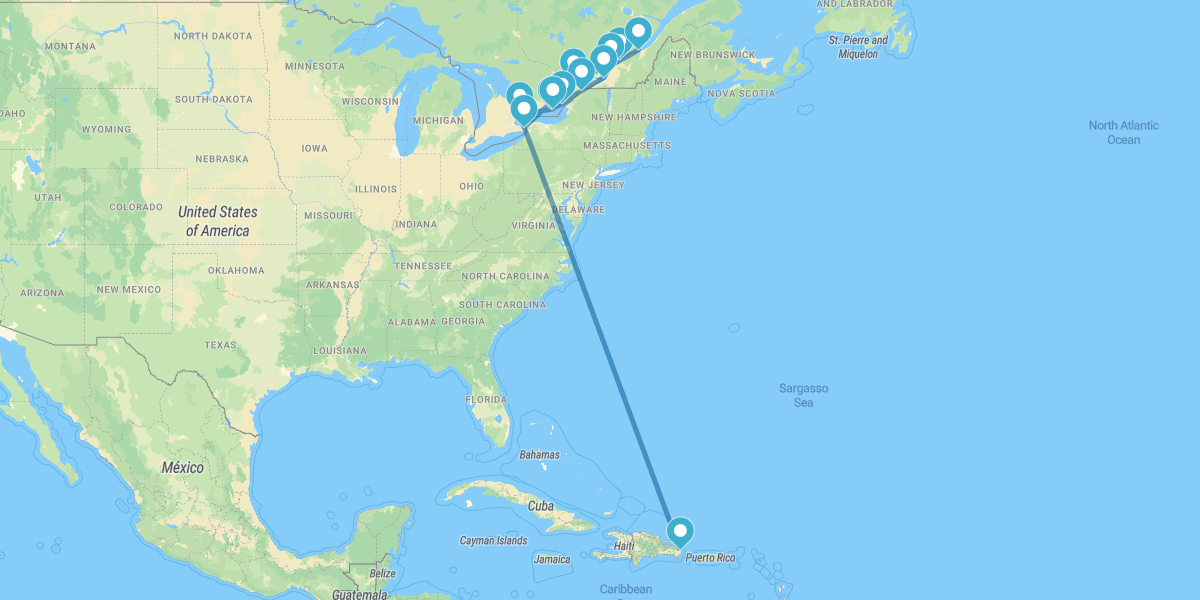 Ruta por el Este Canadiense con noche en Niágara y Punta Cana