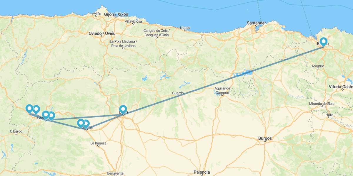 Ruta del Vino del Bierzo con León y Bilbao