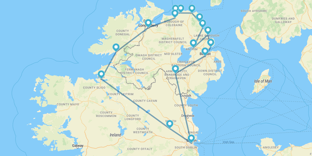 Ruta por el Norte irlandés con Dublín y la Costa de la Calzada