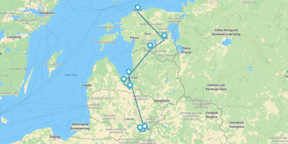 Tallin, Riga, Tartu, Taagepera y Vilna