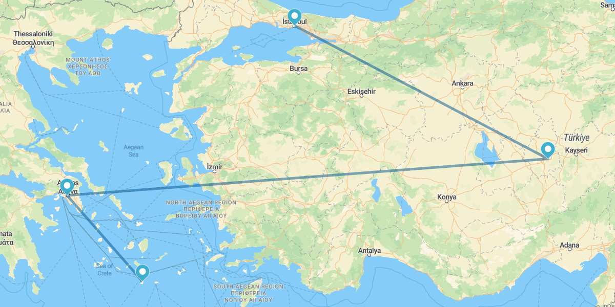 Estambul, Capadocia, Atenas y Santorini