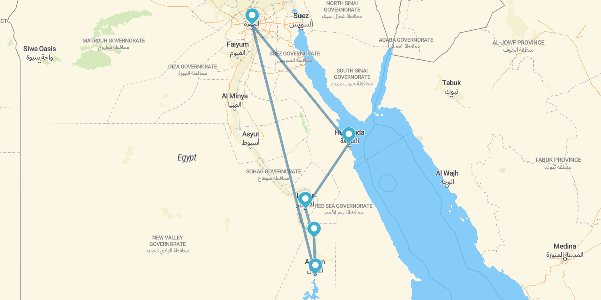 El Cairo, Crucero 3 noches y Hurghada