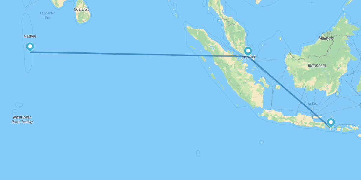 Ubud, Singapur y Maldivas