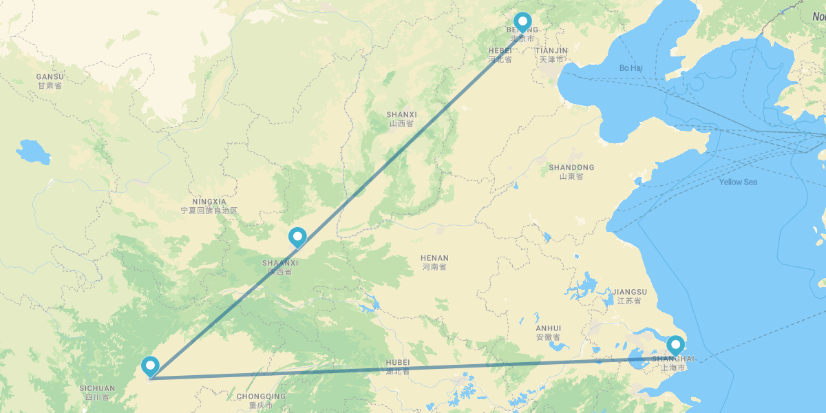 Pekín, Xian, Chengdú y Shanghái