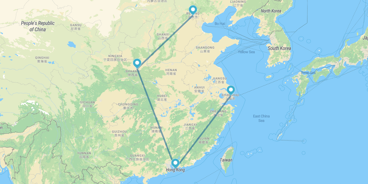 Pekín, Xian, Shenzhen y Shanghái