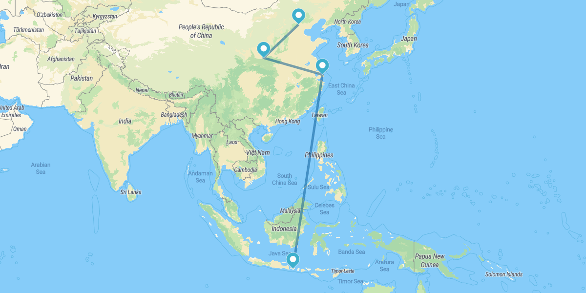Pekín, Xian y Shanghái en tren y avión y Playas del Sur de Bali