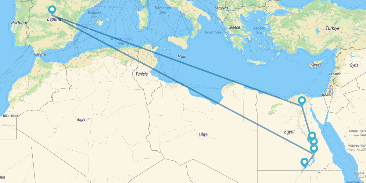 Ramsés: Madrid, El Cairo, Crucero Asuán y Abu Simbel