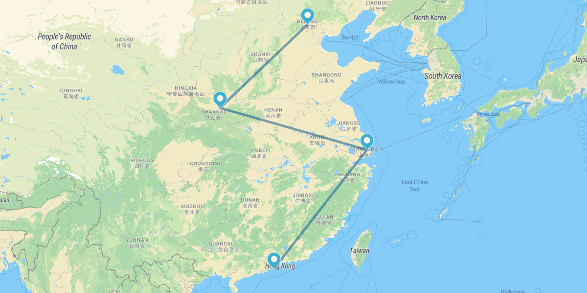 Pekín, Xian y Shanghái en tren y avión y Macao