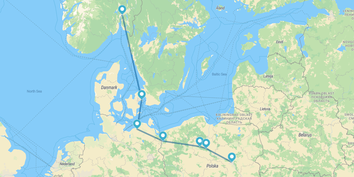 Oslo, Copenhague y Varsovia