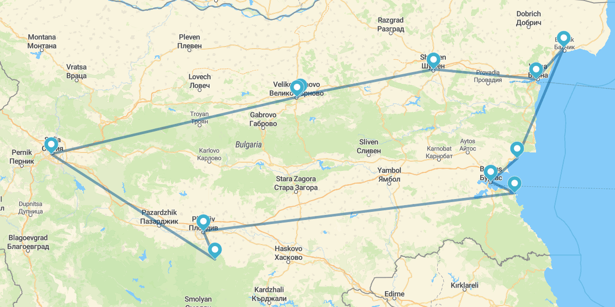 De Sofía a Veliko Tarnovo con Mar Negro