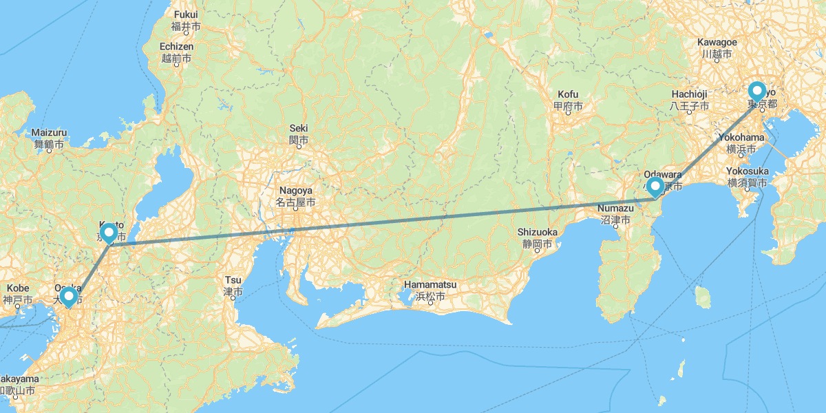 Osaka, Kioto, ryokan en Hakone y Tokio