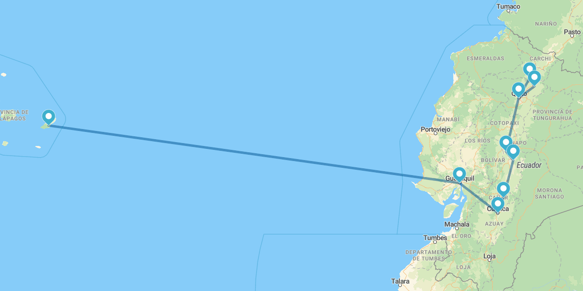 De Quito a Guayaquil e Isla San Cristobal