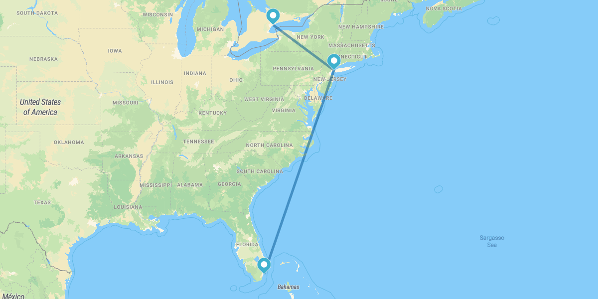 Toronto, Nueva York y Miami