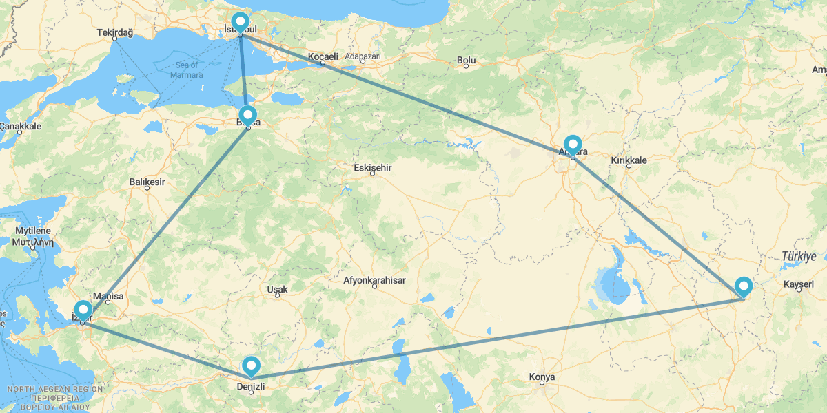 Estambúl, Ankara, Capadocia, Pamukkale y Esmirna