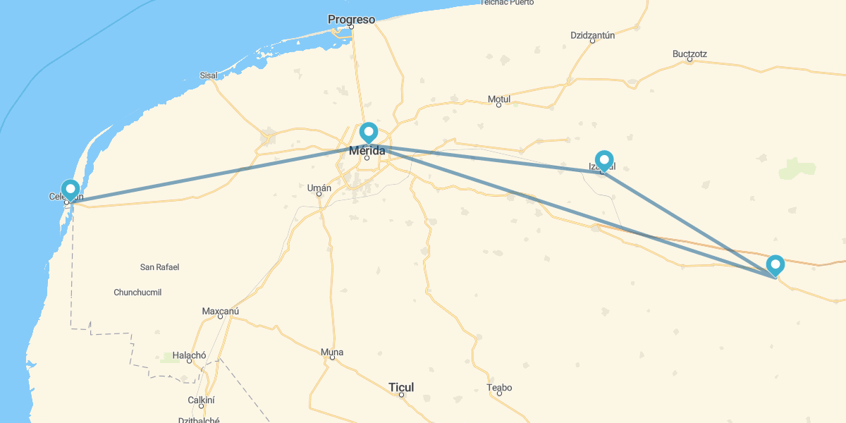 Mérida, Chichen Itza, Izamal y Celestún