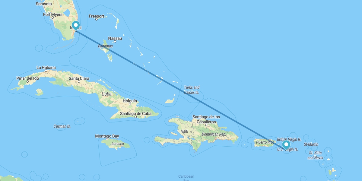 Miami y Saint Croix