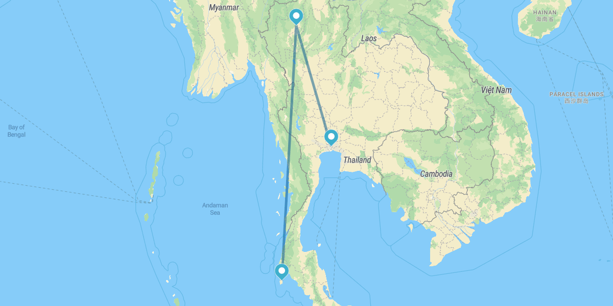 Bangkok, Chiang Mai y Phuket