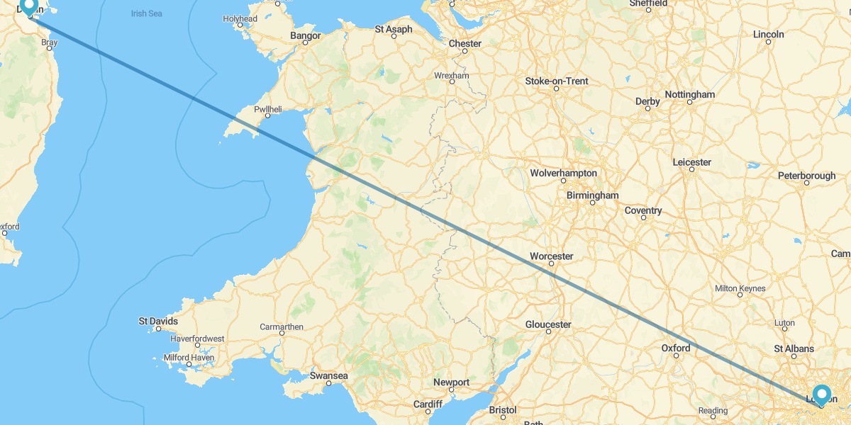 Londres y Dublín en avión