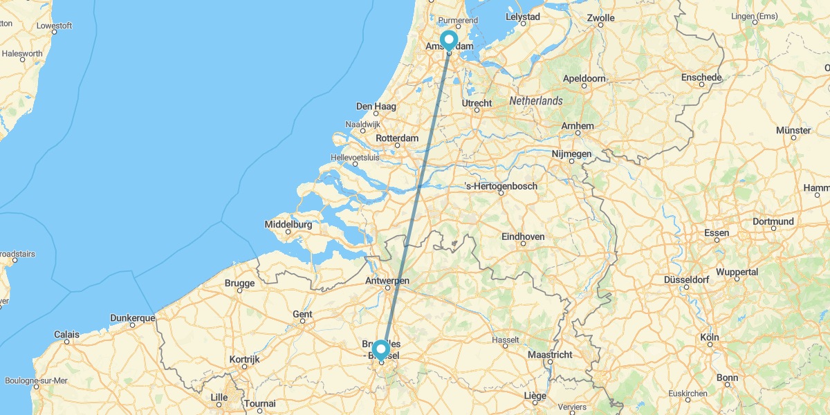 Bruselas y Ámsterdam en avión