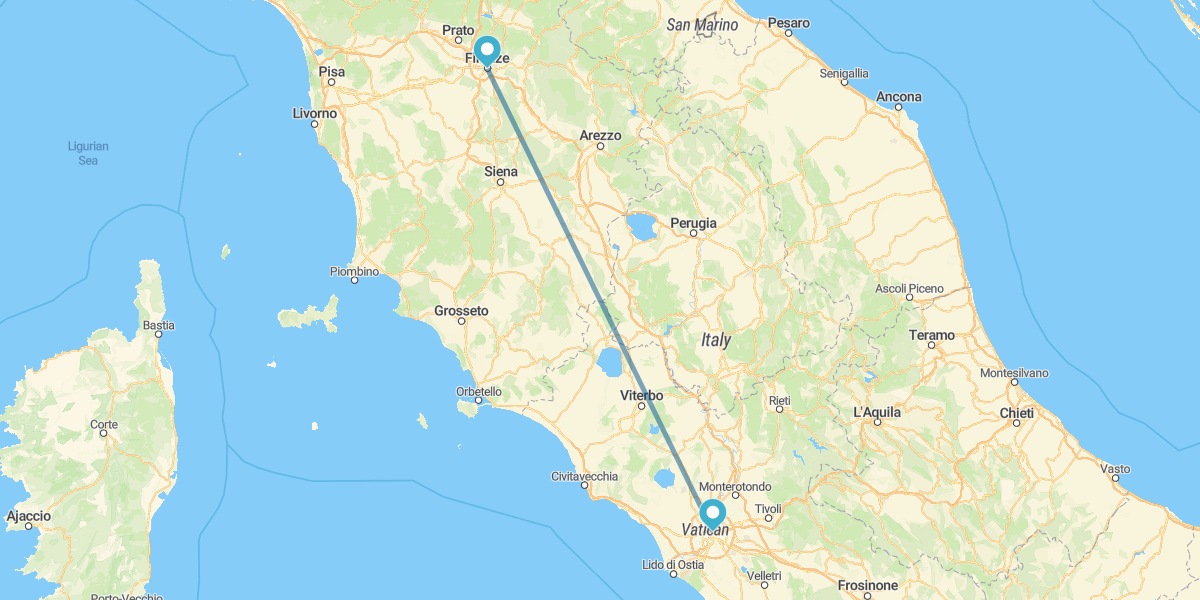 Roma y Florencia en tren