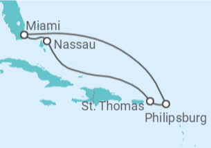 Itinerario del Crucero Bahamas, Islas Vírgenes - Eeuu, Saint Maarten - Celebrity Cruises