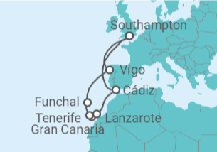 Itinerario del Crucero Islas Canarias - MSC Cruceros