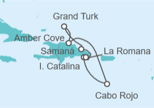 Itinerario del Crucero República Dominicana y Islas Turcas y Caicos  - Costa Cruceros