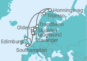 Itinerario del Crucero Noruega - Princess Cruises