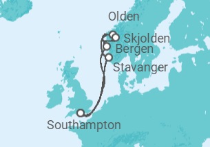 Itinerario del Crucero Noruega - Princess Cruises
