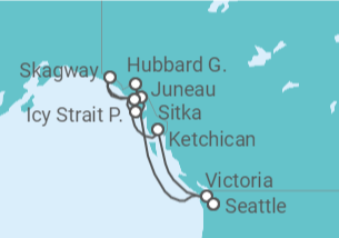 Itinerario del Crucero Alaska - Norwegian Cruise Line