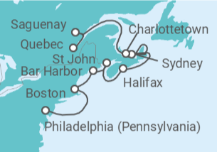 Itinerario del Crucero USA, Canadá - Norwegian Cruise Line