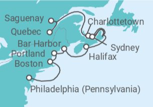 Itinerario del Crucero Canadá, USA - Norwegian Cruise Line