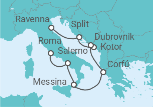 Itinerario del Crucero Croacia, Montenegro, Grecia, Italia - Norwegian Cruise Line