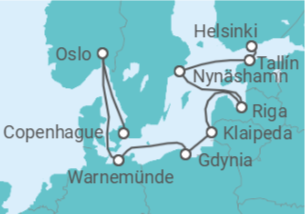 Itinerario del Crucero Noruega, Alemania, Polonia, Lituania, Letonia, Suecia, Estonia - Norwegian Cruise Line
