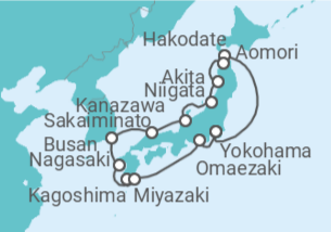 Itinerario del Crucero Japón, Corea Del Sur - Princess Cruises