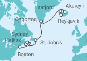 Itinerario del Crucero Islandia, Canadá - Celebrity Cruises