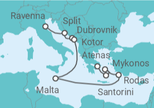 Itinerario del Crucero Croacia, Montenegro, Malta, Grecia - Celebrity Cruises