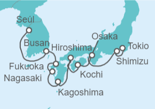 Itinerario del Crucero desde Tokio a Incheon (Seúl, Corea del Sur) - Celebrity Cruises