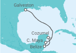 Itinerario del Crucero Costa Maya, Belice y Cozumel - Carnival