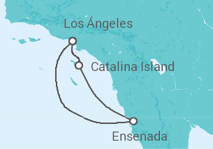 Itinerario del Crucero Isla Catalina y Ensenada desde Los Ángeles - Carnival