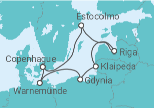 Itinerario del Crucero Alemania, Polonia, Lituania, Letonia, Suecia - MSC Cruceros