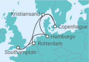 Itinerario del Crucero Dinamarca, Alemania, Holanda - Royal Caribbean