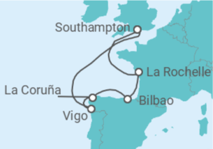 Itinerario del Crucero España - Royal Caribbean