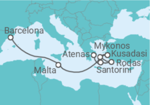 Itinerario del Crucero Grecia, Turquía, Malta - Celebrity Cruises