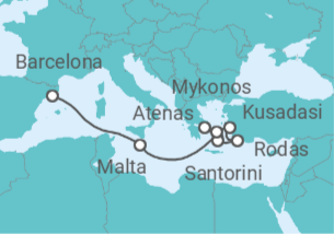 Itinerario del Crucero Malta, Turquía, Grecia - Celebrity Cruises