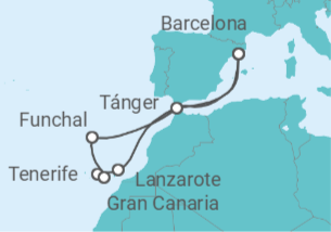 Itinerario del Crucero Islas Canarias - Celebrity Cruises