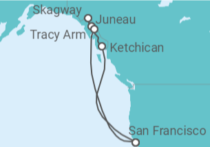 Itinerario del Crucero Alaska - Carnival