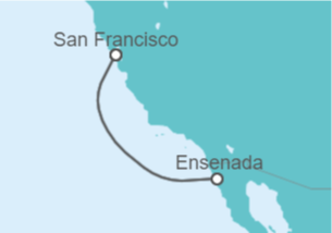 Itinerario del Crucero Ensenada desde San Francisco - Carnival